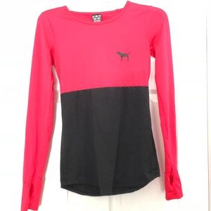 PINK Long-Sleeved Ultimate Yoga Top XS